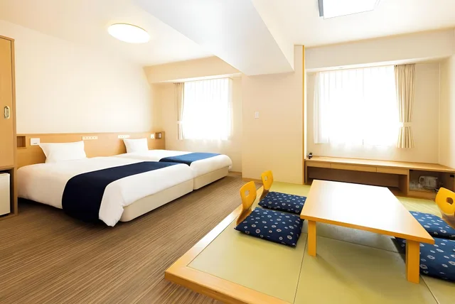 Semi Room, Japanese Western, 2 Semi Double Beds, 2 Futon Beds، Hotel WBF Grande Asahikawa 1/1