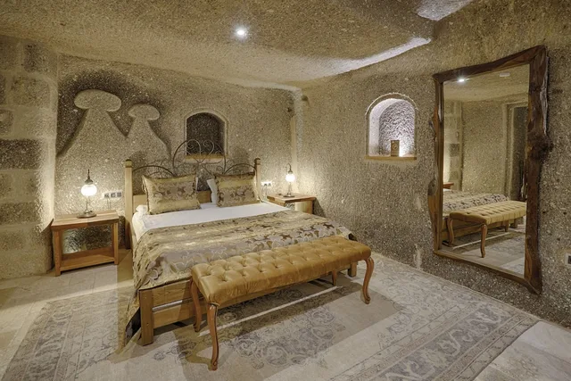 غرفة ديلوكس بسرير كوين مع أريكة، Hera Cave Suites 3/8