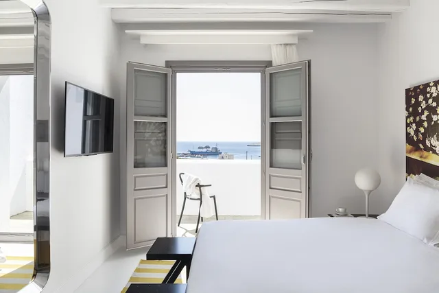 جناح غراند بسريرين مزدوجين بإطلالة على البحر مع أريكة بمسبح خاص، Anemi Hotel 6/10