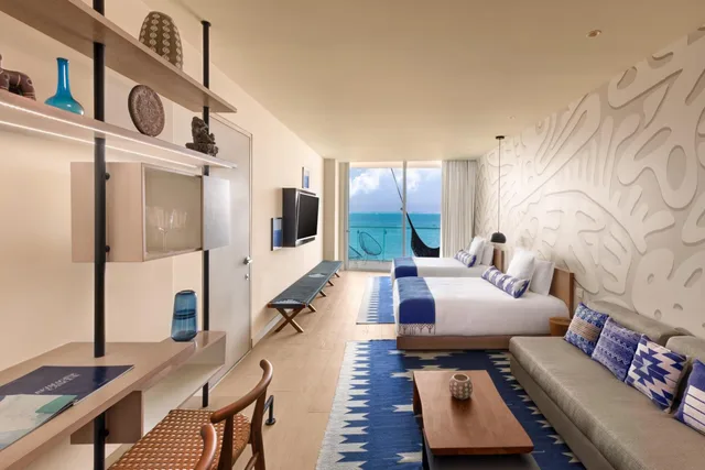 1 Bedroom, Deluxe, Suite, 2 Queen Beds, Ocean Front، SLS Cancun 2/6