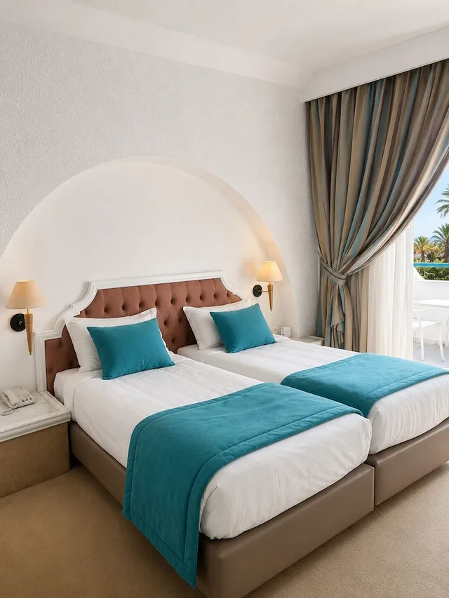غرفة قياسية بسريرين منفصلين بإطلالة على البحر، Hasdrubal Thalassa and Spa Port el Kantaoui 1/3