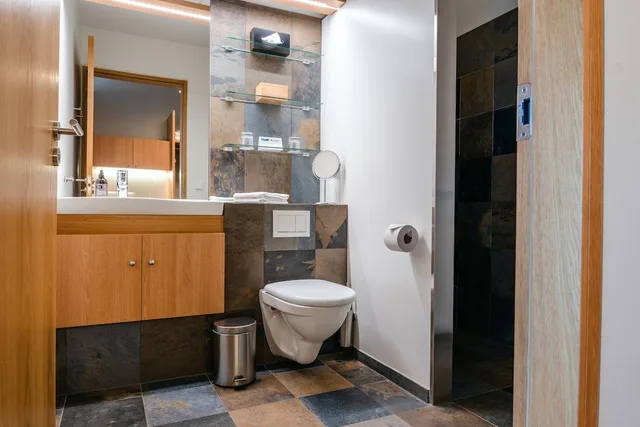 غرفة بسرير مزدوج أو سريرين منفصلين، Hotel Husafell 8/8