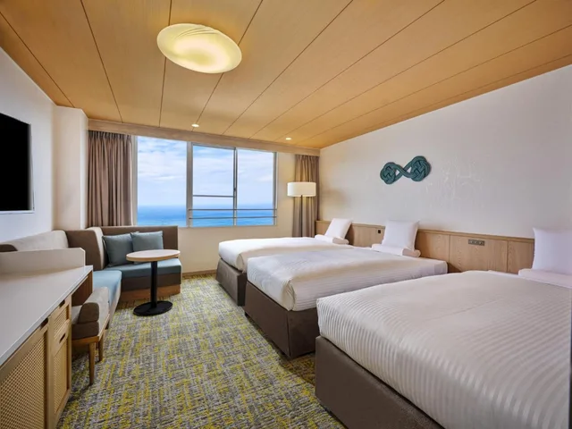 غرفة ثلاثية بإطلالة على البحر، Kamenoi Hotel Atami Annex 2/2