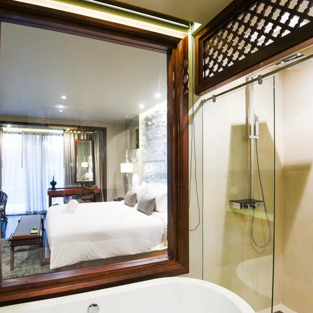 غرفة ديلوكس بسرير مزدوج في الملحق، Ratilanna Riverside Spa Resort Chiang Mai 4/6