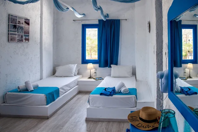 غرفة عائلية بسريرين منفصلين بإطلالة على البحر، Porto Greco Village Beach Hotel - All Inclusive 6/7