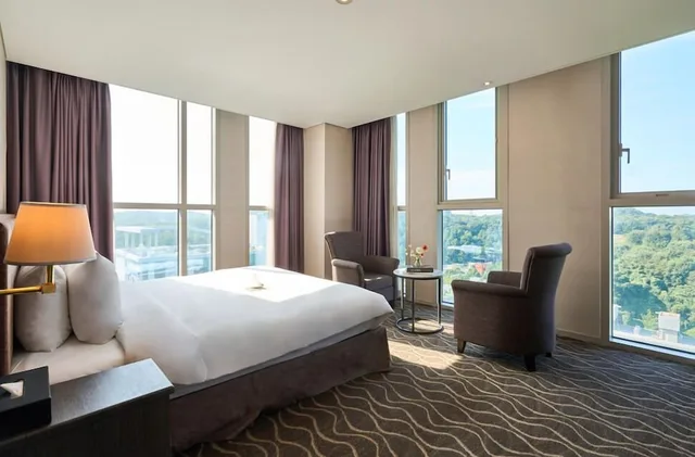 غرفة بريميوم ركنية بسرير مزدوج بإطلالة على المدينة، Hotel Square Ansan 3/4