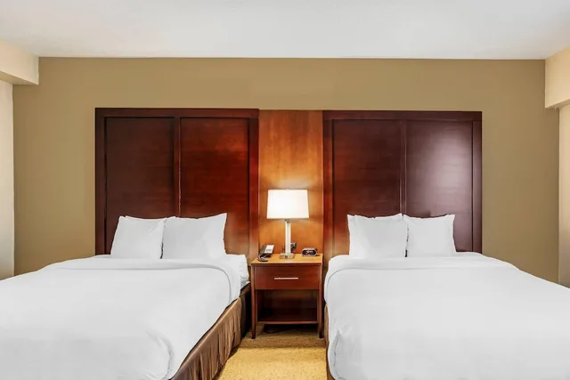 جناح عائلي بسريرين كوين بغرفة نوم واحدة مع أريكة، Comfort Suites State College near Penn State 4/5