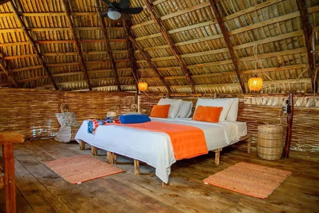 Deluxe, Cabin, 1 Double and 1 Single Bed, Cabarete Maravilla Eco Lodge Beach 1/2