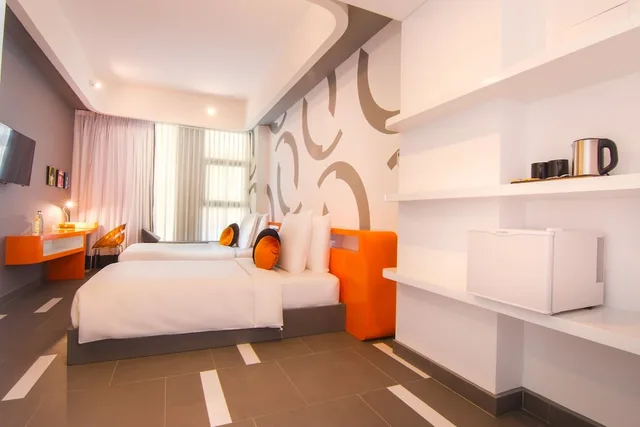 غرفة ديلوكس بسريرين منفصلين، SUN & MOON, Urban Hotel 3/3