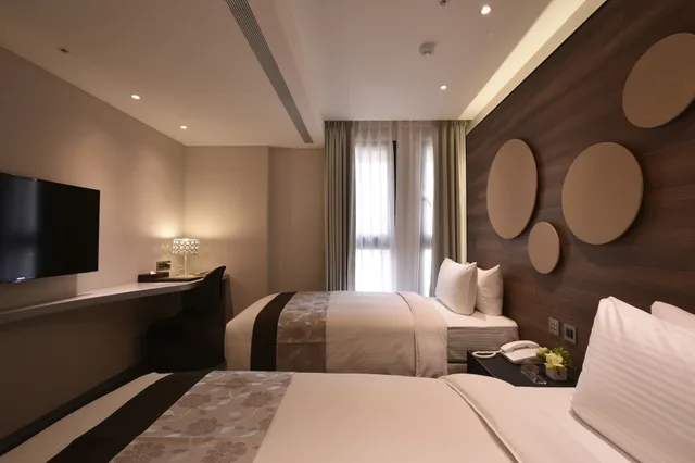 غرفة سوبيريور بسريرين منفصلين، Green World Hotel Songshan 3/4