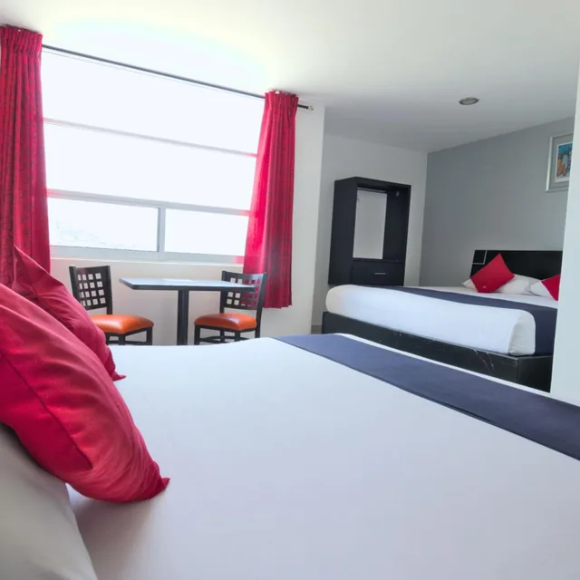 غرفة ديلوكس بسريرين، Capital O Hotel Euro Confort Pachuca 2/9