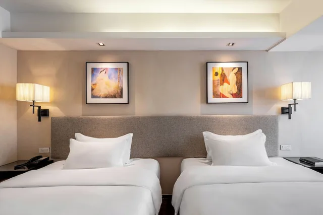 غرفة أساسية بسريرين منفصلين، SSAW Boutique Hotel Sanya (Da Dong Hai Branch) 2/4