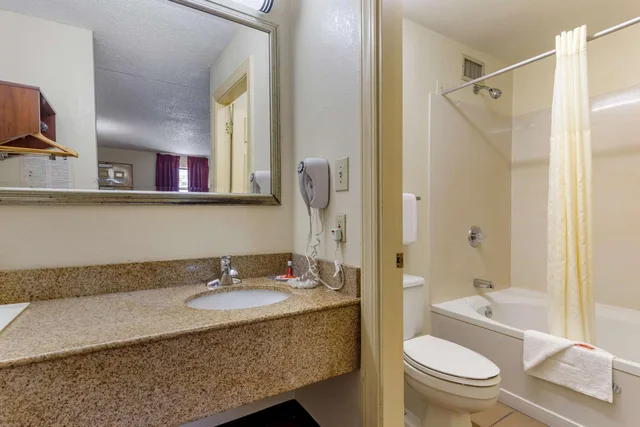 غرفة بسرير كينج بحوض جاكوزي، Econo Lodge Fayetteville, NC 5/6