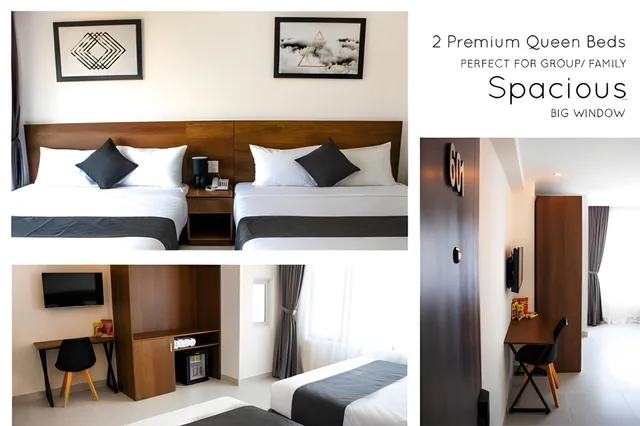 غرفة ديلوكس بسريرين كوين، Robin Hotel Danang 1/1