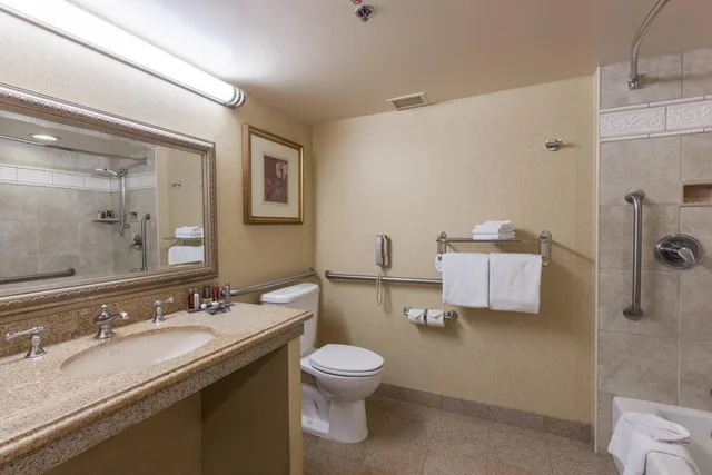 غرفة بسرير كينج مع أريكة مع دخول الصالة في طابق مرتفع، SACRAMENTO MARRIOTT RANCHO CORDOVA 8/10