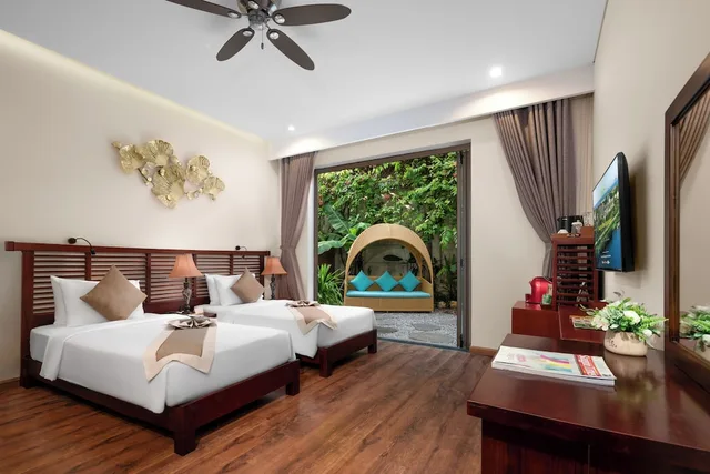 Deluxe, King Bed, Garden View, Private Garden, Bathtub، Silk Sense Hoi An River Resort 4/10