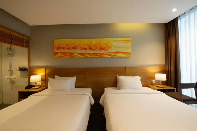 غرفة عائلية بسريرين مزدوجين بشرفة، Maple Hotel Apartment 1/6