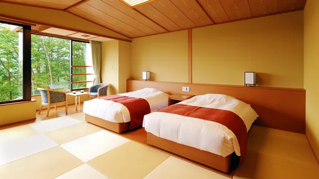 Room, Twin Beds, 3 Futon Beds, Mountain View, Main Building, Jodogahama Park Hotel 1/1