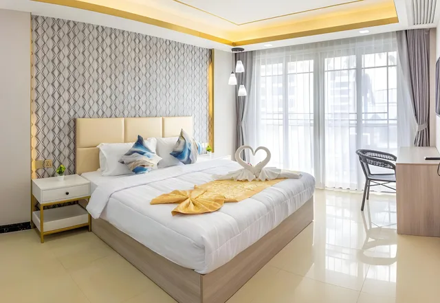 غرفة سوبيريور بسرير مزدوج بإطلالة على الفناء، Mermaid S Beach Resort Jomtien 1/1