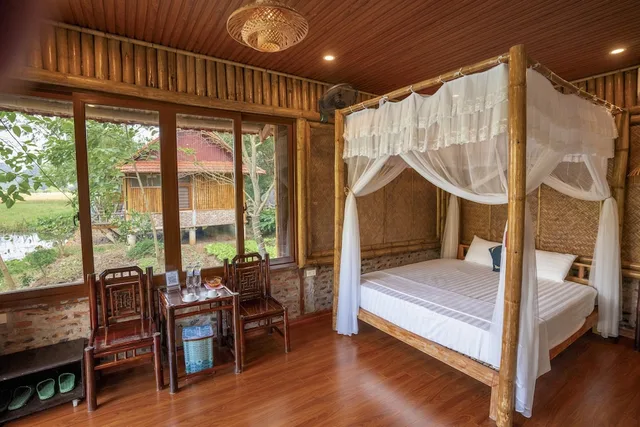 بنغل بسريرين كينج بإطلالة على الجبل، Lotus Field Homestay 5/5