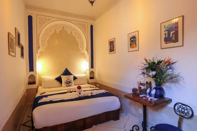 غرفة ديلوكس بسرير كوين بإطلالة على الفناء، Riad Melhoun Spa 2/10