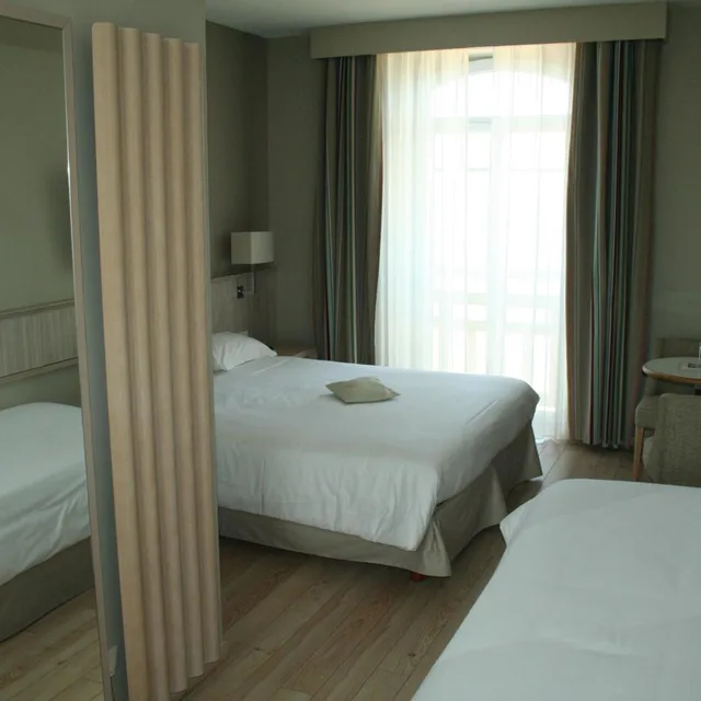 غرفة بسرير مزدوج أو سريرين منفصلين بإطلالة على البحر، Hotel Antinea 10/10