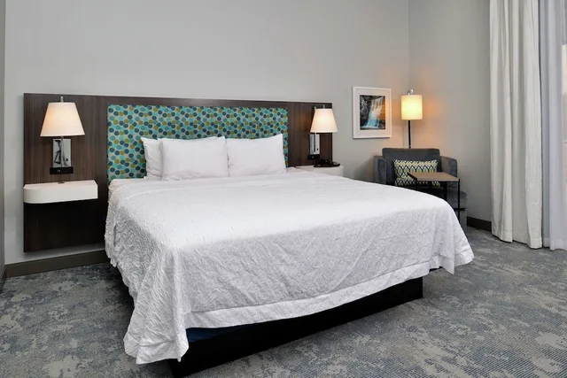 غرفة بسرير كينج مع أريكة لذوي الإعاقة، Hampton Inn Cedar Falls Downtown Ia 4/5