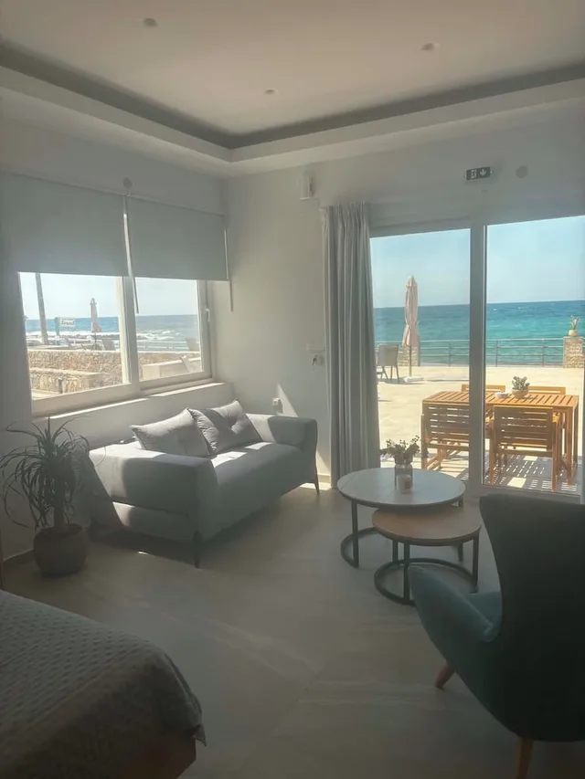 استوديو عائلي بسرير مزدوج بإطلالة على البحر مع أريكة، Socrates Apartments &amp; Restaurant 3/6