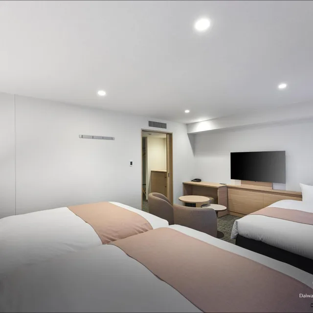 غرفة ديلوكس بسريرين منفصلين للمدخنين، Daiwa Roynet Hotel 1/2