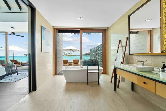 3 Bedrooms, Water Villa, Sunset, 2 King Beds, Private Pool, Lounge Access, Radisson Blu Resort Maldives 6/7