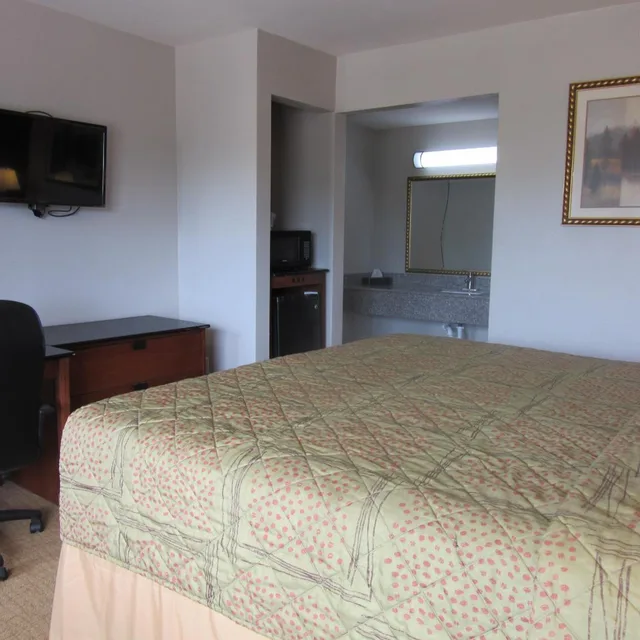 غرفة بسرير كينج يُسمح فيها بالحيوانات الأليفة، Rodeway Inn Arlington Entertainment District Area 1/2