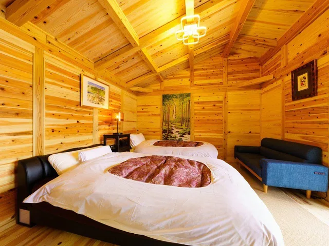 Room, House, Twin Beds, Ocean View, Outdoor Bath، Yufuin Onsen Yufuin Sanso Waremoko 1/1