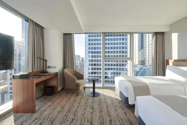 غرفة عائلية ركنية بسريرين منفصلين، Stanford Hotel Myeongdong 3/3