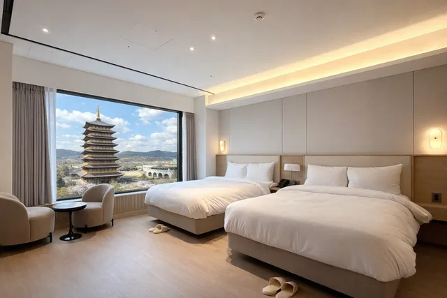 Premier, Suite, 2 Double Beds, Front View، The K Hotel Gyeongju 1/1