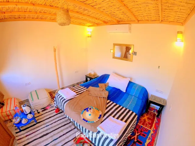 غرفة بانورامية بسرير مزدوج أو سريرين منفصلين بإطلالة على الجبل بغرفة نوم واحدة، RIAD ATLAS PRESTIGE 5/10