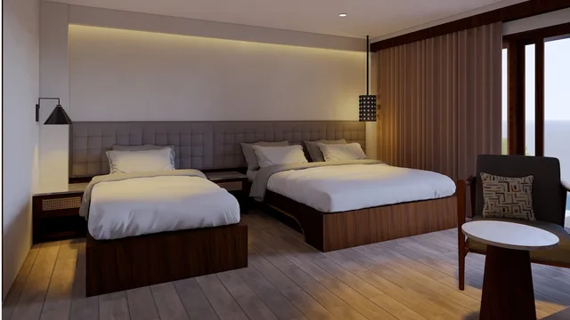 Village, Junior Suite, Family, 1 Queen and 1 Single Bed، Ashva Swiss-Belresort 4/8