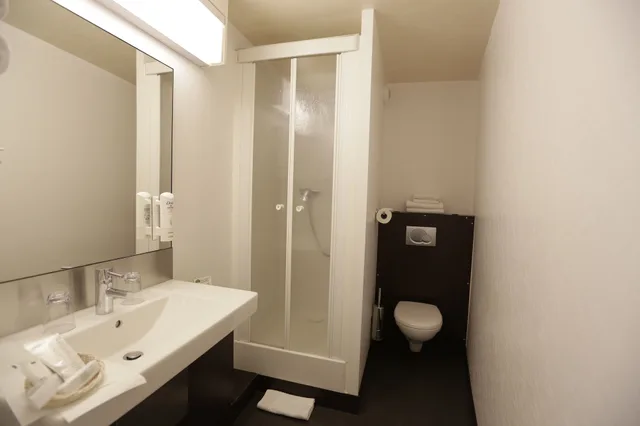 غرفة رباعية بسرير مزدوج وسريرين منفصلين، Hotel Au Petit Caporal 8/10