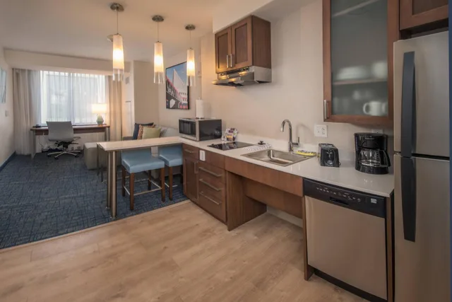 1 Bedroom, Suite, King Bed, Skyline View, Sofa, Corner، RESIDENCE INN BALTIMORE AT THE JOHNS HOPKINS MEDICAL CAMPUS 9/9