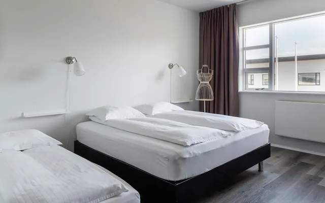 غرفة بسرير مزدوج أو سريرين منفصلين، Guesthouse Hamar 1/2