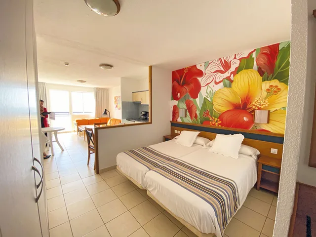 استوديو مفرد بإطلالة على البحر بشرفة، Apartamentos Palm Garden 1/3