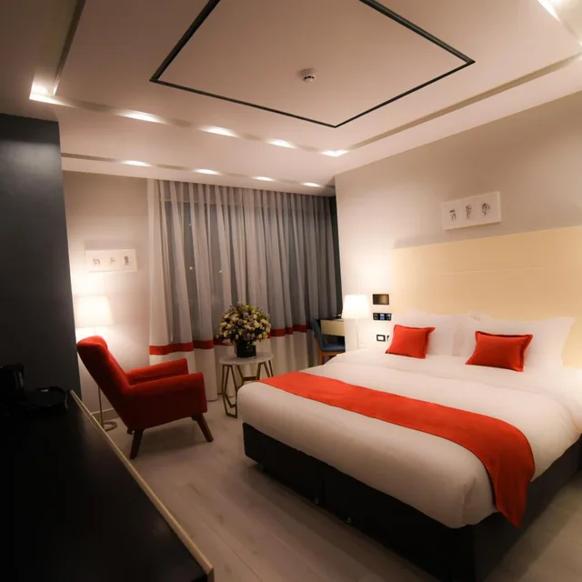 غرفة ديلوكس بسرير مزدوج أو سريرين منفصلين بشرفة، Petra Boutique Hotel 3/10