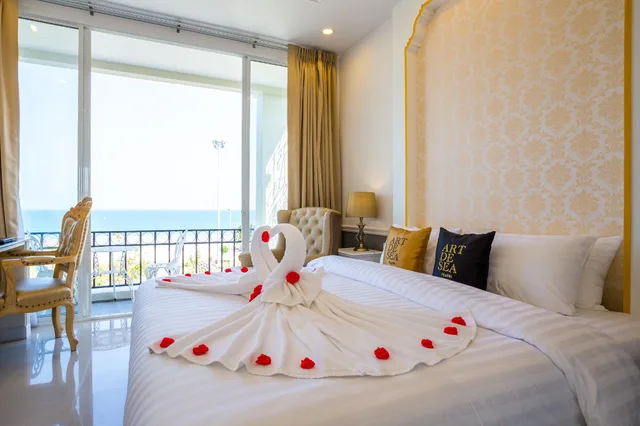 غرفة ديلوكس بسرير كينج بإطلالة على البحر، Art De Sea Hua Hin 1/2