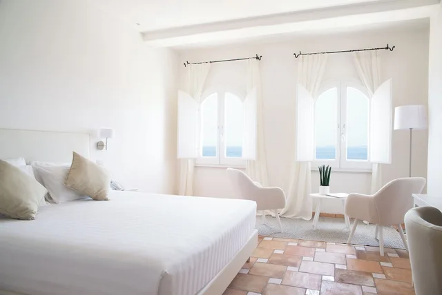 غرفة ديلوكس بسرير كينج بإطلالة على البحر، Relais la Ghinghetta 2/7