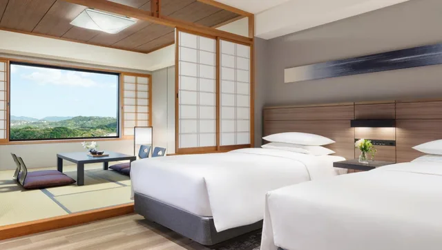 غرفة بسريرين منفصلين بإطلالة على الحديقة بأرضية تاتامي، Nanki-Shirahama Marriott Hotel 3/7