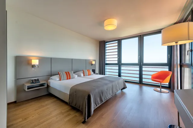 غرفة ديلوكس بسرير مزدوج، Lake Geneva Hotel 2/3