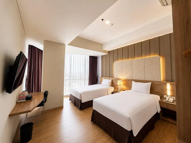 غرفة ديلوكس بسريرين مزدوجين، Grand G7 Hotel Kemayoran 2/2