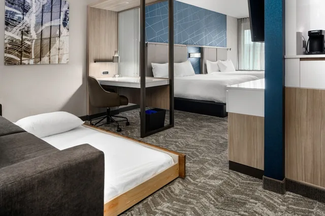 جناح بسريرين كوين مع سرير سحّاب إضافي لذوي الإعاقة، SpringHill Suites by Marriott Charlotte Airport Lake Pointe 1/4