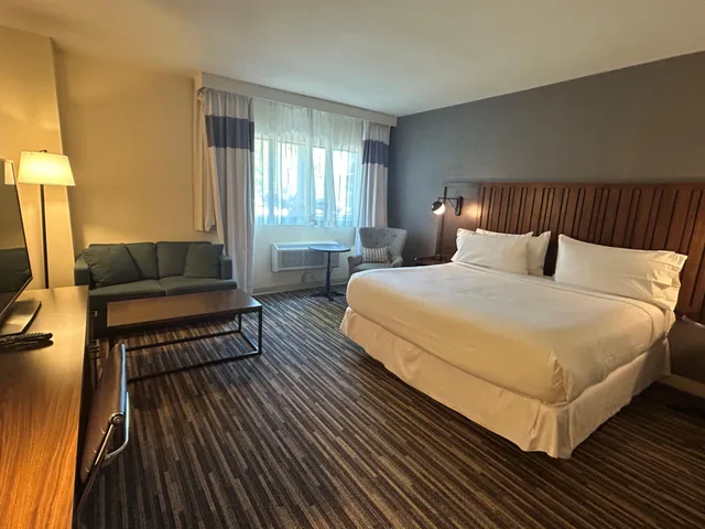 غرفة بسرير كينج يُسمح فيها بالحيوانات الأليفة بحوض جاكوزي، Best Western Premier Plainview-Long Island Hotel 1/3