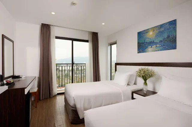 غرفة ديلوكس بسرير مزدوج أو سريرين منفصلين بشرفة، An Vista Hotel 1/5