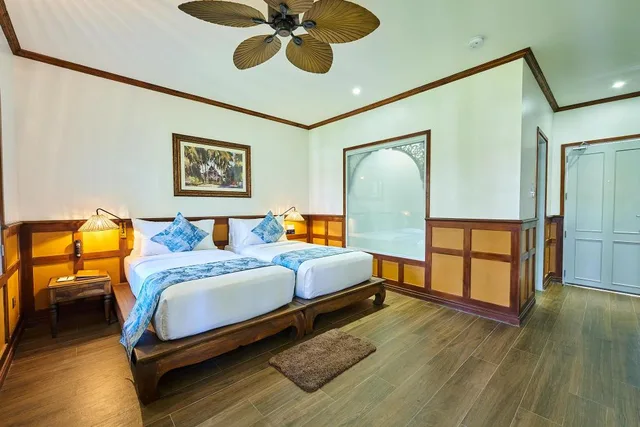 Courtyard, Twin Beds، Mybanlao Hotel 6/10